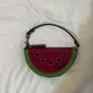 Coach Watermelon Wristlet in Red and Green